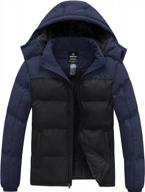 men's winter coat with detachable hood and thick padded warmth by wantdo logo