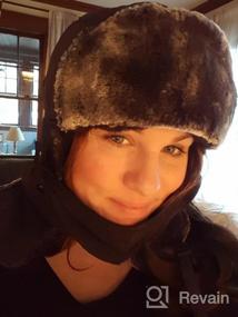 img 8 attached to Зимние шапки для женщин и мужчин - мояшапка Ushanka с отворотами для ушей, подбородочным ремешком и ветрозащитной маской.