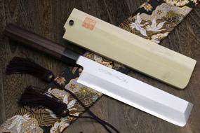 img 3 attached to Yoshihiro Hongasumi Ginsan (Hakugin) High Carbon Stainless Steel Edo Usuba Japanese Vegetable Chef'S Knife (7.5"(195Mm))