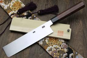 img 2 attached to Yoshihiro Hongasumi Ginsan (Hakugin) High Carbon Stainless Steel Edo Usuba Japanese Vegetable Chef'S Knife (7.5"(195Mm))