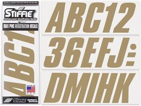 img 4 attached to 🚤 Enhance Boat & Personal Watercraft Identification with Stiffie Shift Metallic Gold 3" ID Kit Alpha-Numeric Stickers