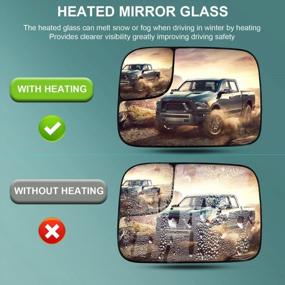 img 3 attached to Upgrade Your Dodge Ram Mirror: Left Side Blind Spot Mirror Replacement With Heated Convex Glass - Compatible With 2005-2008 Dodge Ram 1500, 2500, 3500 - Part Number 5161011AA