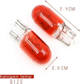 img 2 attached to 🚗 10pcs T10 W5W 168 194 Halogen Bulb 12V for Car - Red Car Tail Light, Side Parking, Dome, Door, Map Lighting