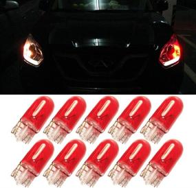 img 4 attached to 🚗 10pcs T10 W5W 168 194 Halogen Bulb 12V for Car - Red Car Tail Light, Side Parking, Dome, Door, Map Lighting