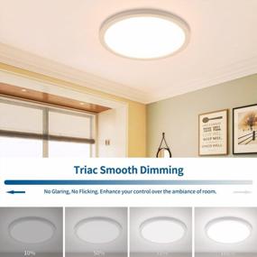 img 2 attached to Upgrade Your Home Lighting: DAKASON LED Flush Mount Ceiling Light Fixture With 5 CCT Selectable And Dimmable Features For Versatile Use In Kitchen, Hallway, Bathroom, Living Room And Entryway