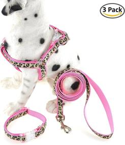 img 3 attached to 🐾 Mile High Life Leopard Dog Collar, Harness, and Leash Set - Perfect Walking Accessory for Your Four-Legged Friend