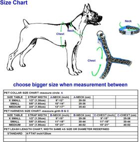 img 2 attached to 🐾 Mile High Life Leopard Dog Collar, Harness, and Leash Set - Perfect Walking Accessory for Your Four-Legged Friend