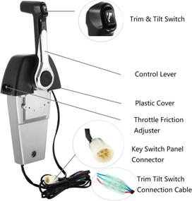 img 1 attached to Efficiently Control Your Yamaha Outboard Engine with the 704 704-48205 Binnacle Single Engine Throttle Remote Control Box