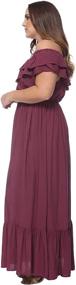 img 1 attached to Anna Kaci Womens Bohemian Shoulder Stretchy Women's Clothing via Dresses