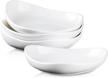 zoneyila 10'' porcelain serving bowls - set of 4 shallow platters for parties, microwave & dishwasher safe logo