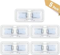 🔆 efoxcity 12v led rv ceiling dome light - 5 pack interior lighting for trailer camper with switch - ideal for trailer, camper, boat, car, yacht, cruise - (5-pack) logo