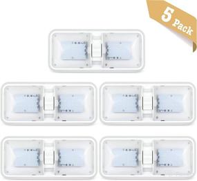 img 4 attached to 🔆 Efoxcity 12V LED RV Ceiling Dome Light - 5 Pack Interior Lighting for Trailer Camper with Switch - Ideal for Trailer, Camper, Boat, Car, Yacht, Cruise - (5-Pack)