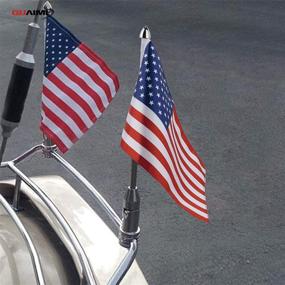 img 3 attached to 🏍️ GUAIMI Motorcycle Folding Flag Mounts: Ultimate Adjustable Flag Pole with Patriotic American Flag