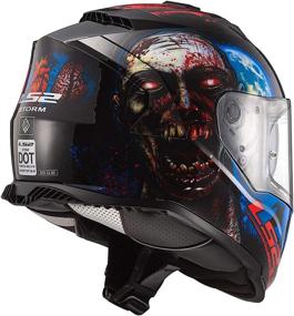 img 2 attached to 🧠 LS2 Helmets Assault I Heart Brains Full Face Motorcycle Helmet W/SunShield - Black/Glow, XXX-Large: Enhanced Protection and Style