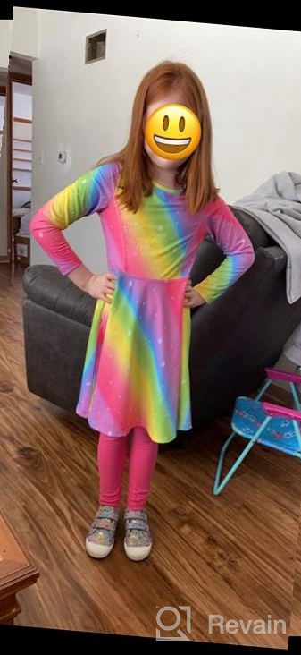 img 1 attached to JESKIDS Long Sleeve Party Dresses for Little Girls: Tie Dye, Unicorn, and Flamingo Prints with Pockets, Twirl and Swing Style review by Charles Ahmar