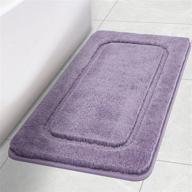 smartake non-slip bathroom rug mat - 20 x 32 inches, thick & water absorbent, ultra soft shower carpet rug in light purple logo