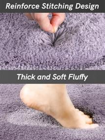 img 2 attached to Smartake Non-Slip Bathroom Rug Mat - 20 X 32 Inches, Thick & Water Absorbent, Ultra Soft Shower Carpet Rug In Light Purple