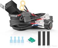 🔌 wiring harness 2 leads, akd part light bar wire harness kit for led light bar fog lights with 12v 40a relay fuse rocker switch wiring harness for atv utv suv off-road trucks pickup boats логотип