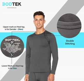img 3 attached to Warm Up This Winter With Bodtek'S Premium Fleece Lined Men'S Thermal Shirt