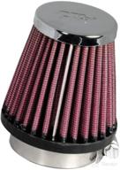 🔍 k&amp;n universal clamp-on air filter: high performance, premium, replacement engine filter (round tapered, rc-1060) with flange diameter: 1.9375 in, filter height: 3 in, and flange length: 0.625 in logo