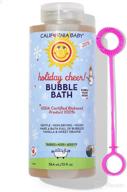 🛀 organic california baby holiday bubble baths - tear-free, bathing with pure essential oils, ideal for hot tubs, spa use, enriched with moisturizing aloe vera and calendula extract, 100% plant-based - usda certified, 13oz логотип