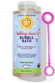 img 4 attached to 🛀 Organic California Baby Holiday Bubble Baths - Tear-Free, Bathing with Pure Essential Oils, Ideal for Hot Tubs, Spa Use, Enriched with Moisturizing Aloe Vera and Calendula Extract, 100% Plant-Based - USDA Certified, 13oz