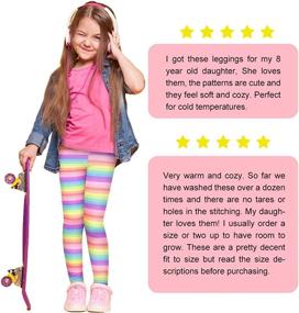 img 3 attached to 👖 Comfortable and Stylish ZukoCert Fleece Leggings Cashmere 2P C 130 for Girls' Clothing