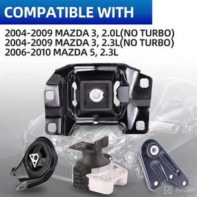 img 3 attached to 🚘 Engine Motor Mount Set - 2004-2009 Mazda 3 2.0L/2.3L & 2006-2010 Mazda 5 2.3L - 4PCS A4404 A4405 A4418 A5312