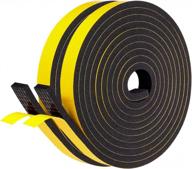 foam weather stripping, adhesive seal strip for windows and doors insulation 1/2" width x 1/4" thickness x 26' length (13ft x 2 rolls) логотип