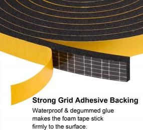 img 3 attached to Foam Weather Stripping, Adhesive Seal Strip For Windows And Doors Insulation 1/2" Width X 1/4" Thickness X 26' Length (13Ft X 2 Rolls)