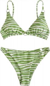 img 4 attached to SOLY HUX Spaghetti Swimwear Купальники