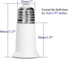 img 2 attached to 6-Pack E26 Socket Extender With 5CM/1.97 Inch Extension - Improved E26 To E26 Lamp Socket Adapter For Enhanced Performance And Convenience