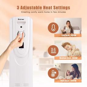 img 2 attached to ARLIME Oil Filled Radiator Heater, Portable Radiator Heater With Thermostat, 1500W Oil-Filled Space Heater With 3 Adjustable Settings, Quiet Portable Heater With Overheat & Tip-Over Protection, Electric Radiant Heater For Indoor Room Office Home