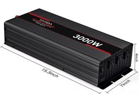 img 3 attached to 3000W Black Power Inverter: Modified Sine Wave Converter for Home, Car, RV - DC 12V to AC 110V Out