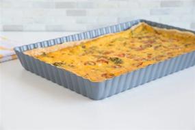 img 1 attached to 🥧 Fox Run Rectangular Loose Bottom Tart/Quiche Pan 11-Inch - Preferred Non-Stick | Ideal for Baking Delicious Tarts and Quiches