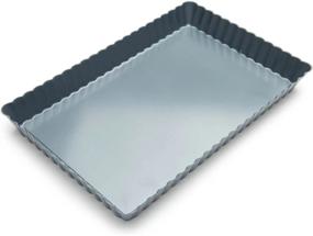 img 4 attached to 🥧 Fox Run Rectangular Loose Bottom Tart/Quiche Pan 11-Inch - Preferred Non-Stick | Ideal for Baking Delicious Tarts and Quiches