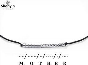 img 3 attached to Morse Code Mother Daughter Bracelet Set | Mom Jewelry Gift For Women & Girls | Mothers Day Family Gifts.