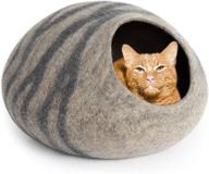 🐱 discover the ultimate comfort: meowfia premium large cat bed cave - eco-friendly 100% merino wool beds for cats and kittens logo