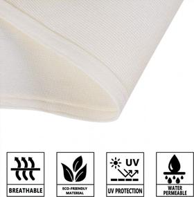 img 1 attached to 12'X12'X12' Beige Triangle Sun Shade Sail - UV Blocking Canovas Cover For Outdoor Patio Pergola