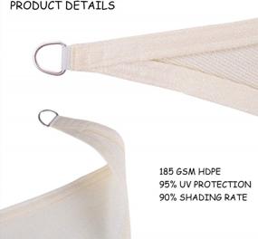 img 2 attached to 12'X12'X12' Beige Triangle Sun Shade Sail - UV Blocking Canovas Cover For Outdoor Patio Pergola