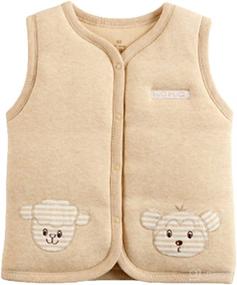 img 3 attached to 👶 Monvecle Baby Cotton Warm Vests: Cozy Unisex Infant to Toddler Padded Waistcoat