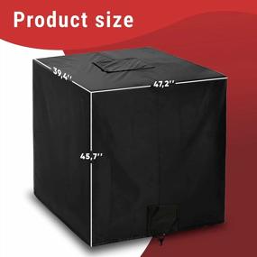 img 3 attached to Outdoor IBC Tote Cover For 275 Gallon Water Tank - 420D Water Tote Tank Cover - Waterproof IBC Cover For 1000L - Black Water Tank Cover