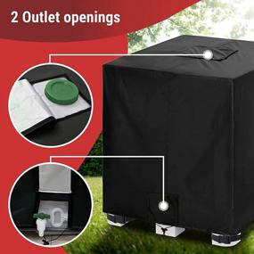 img 1 attached to Outdoor IBC Tote Cover For 275 Gallon Water Tank - 420D Water Tote Tank Cover - Waterproof IBC Cover For 1000L - Black Water Tank Cover