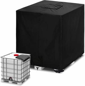 img 4 attached to Outdoor IBC Tote Cover For 275 Gallon Water Tank - 420D Water Tote Tank Cover - Waterproof IBC Cover For 1000L - Black Water Tank Cover