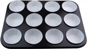 img 2 attached to 200 Pcs Christmas Party Cupcake Liners Navy Blue Eoonfirst Standard Size Baking Cups