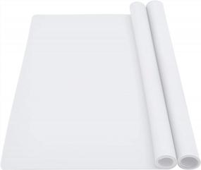 img 4 attached to Multipurpose Silicone Placemats - YOYI YOYI 23.6x15.7 Inch Large Pastry Mat & Craft Sheet – Non-Slip, Non-Stick, Clear Countertop Protector