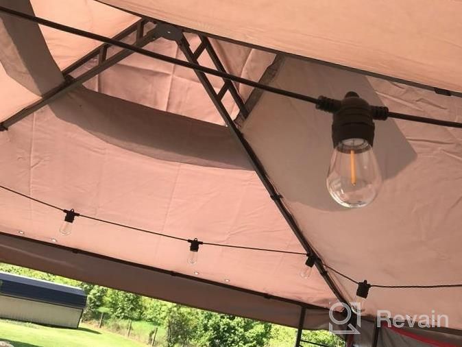 img 1 attached to 96FT Solar String Lights Outdoor - Vintage Edison Bulbs, 4 Light Modes & Weatherproof Strand For Backyard Patio Porch Cafe review by Serotonin Collazo