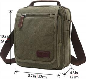 img 2 attached to Small Canvas Crossbody Shoulder Bag Messenger Work Bag - MyGreen