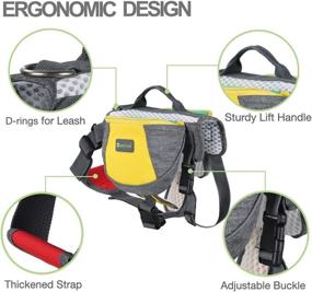 img 3 attached to Versatile and Durable Wellver Adjustable Dog Saddle Bag for Outdoor Adventures with Dogs of All Sizes