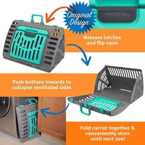 img 3 attached to 🐾 Convenient Foldable Travel Cat Carrier from SPORT PET Designs